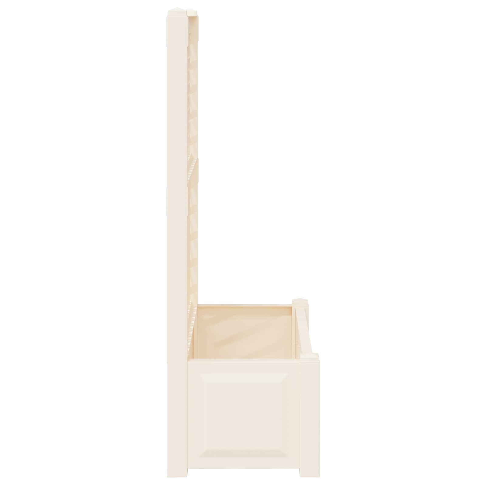 Maceta Grande con Trellis 2 pcs Blanco 143 x 143 x 133,5 cm PP