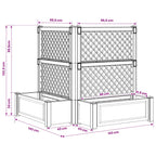 Maceta Grande con Trellis 2 pcs Blanco 143 x 143 x 133,5 cm PP