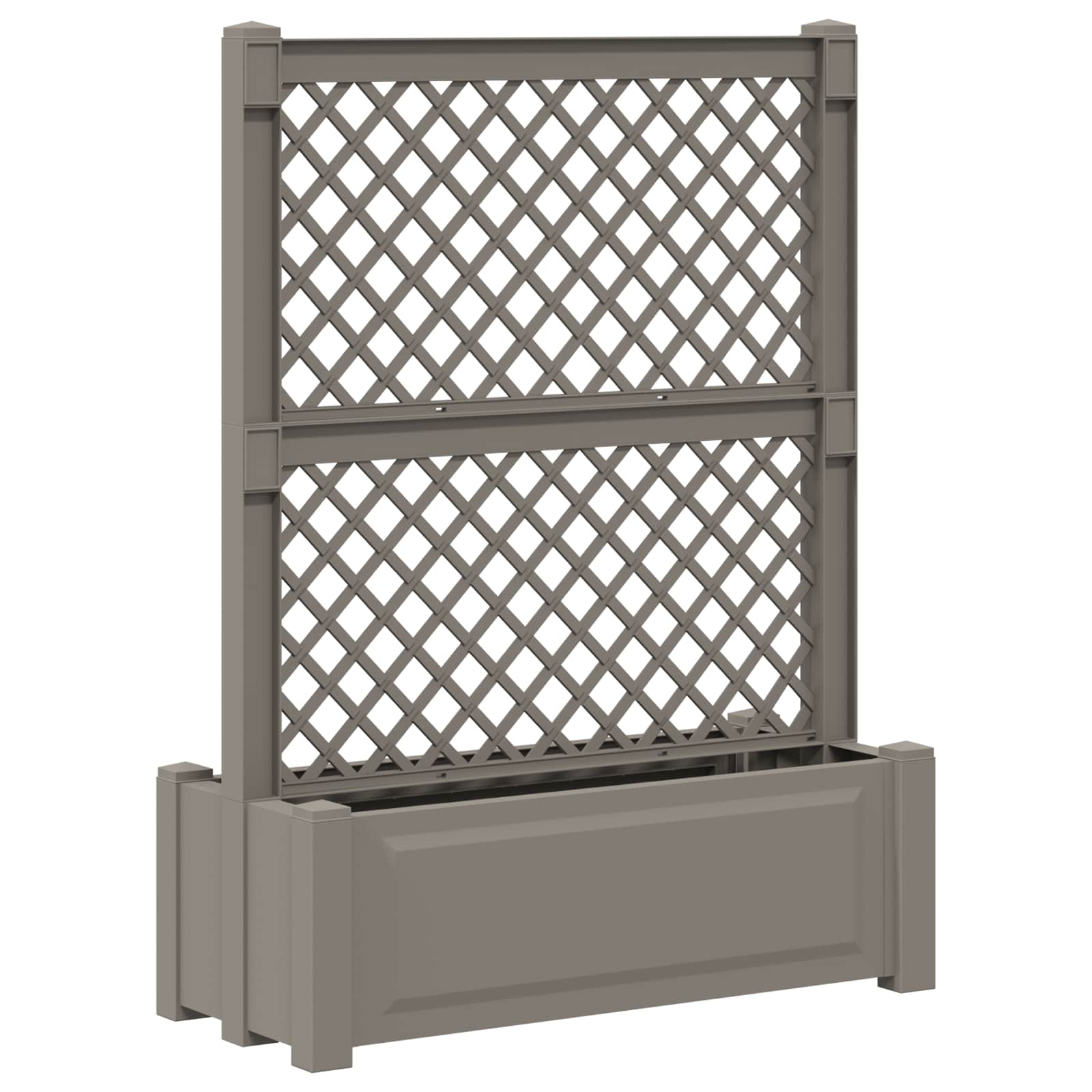 Large garden trellis 2 pcs Grey 200 x 43 x 133.5 cm PP