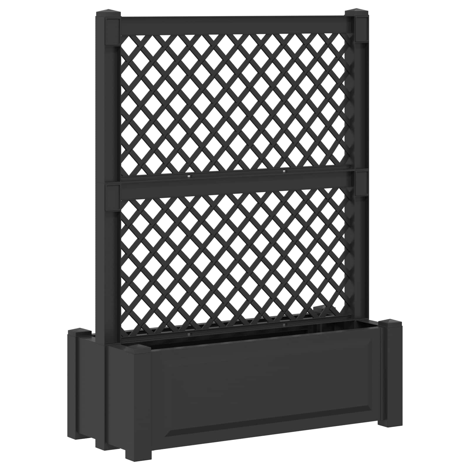 Large garden trellis 2 pcs Grey 200 x 43 x 133.5 cm PP