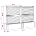Jardín grande con enrejado 2 pcs Gris 200 x 43 x 133,5 cm PP