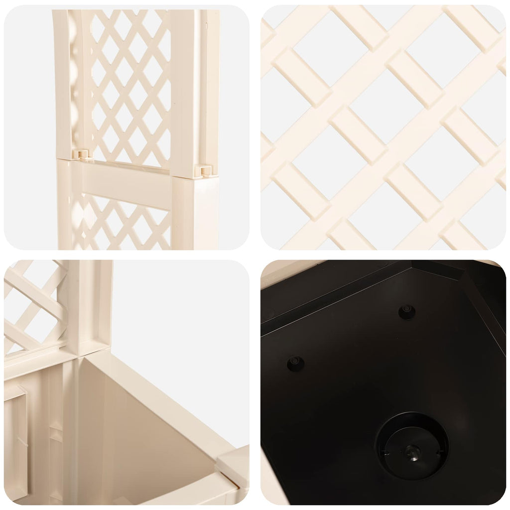 Arco de Rosas con Plantador Blanco 168,5 x 43 x 207 cm PP