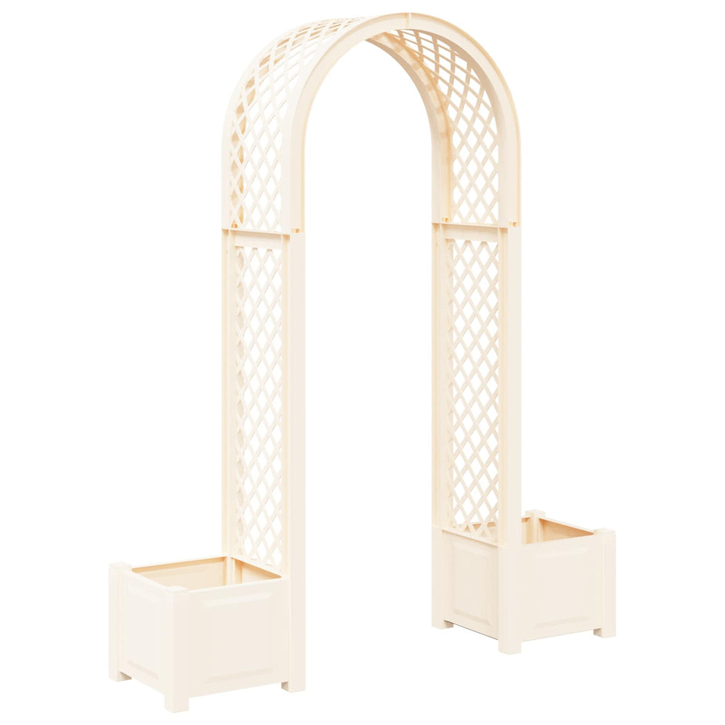Arco de Rosas con Plantador Blanco 168,5 x 43 x 207 cm PP