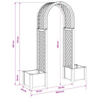 Arco de Rosas con Plantador Blanco 168,5 x 43 x 207 cm PP