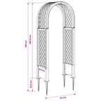 Arco de Rosas con Picos Blanco 97 x 43 x 218 cm PP