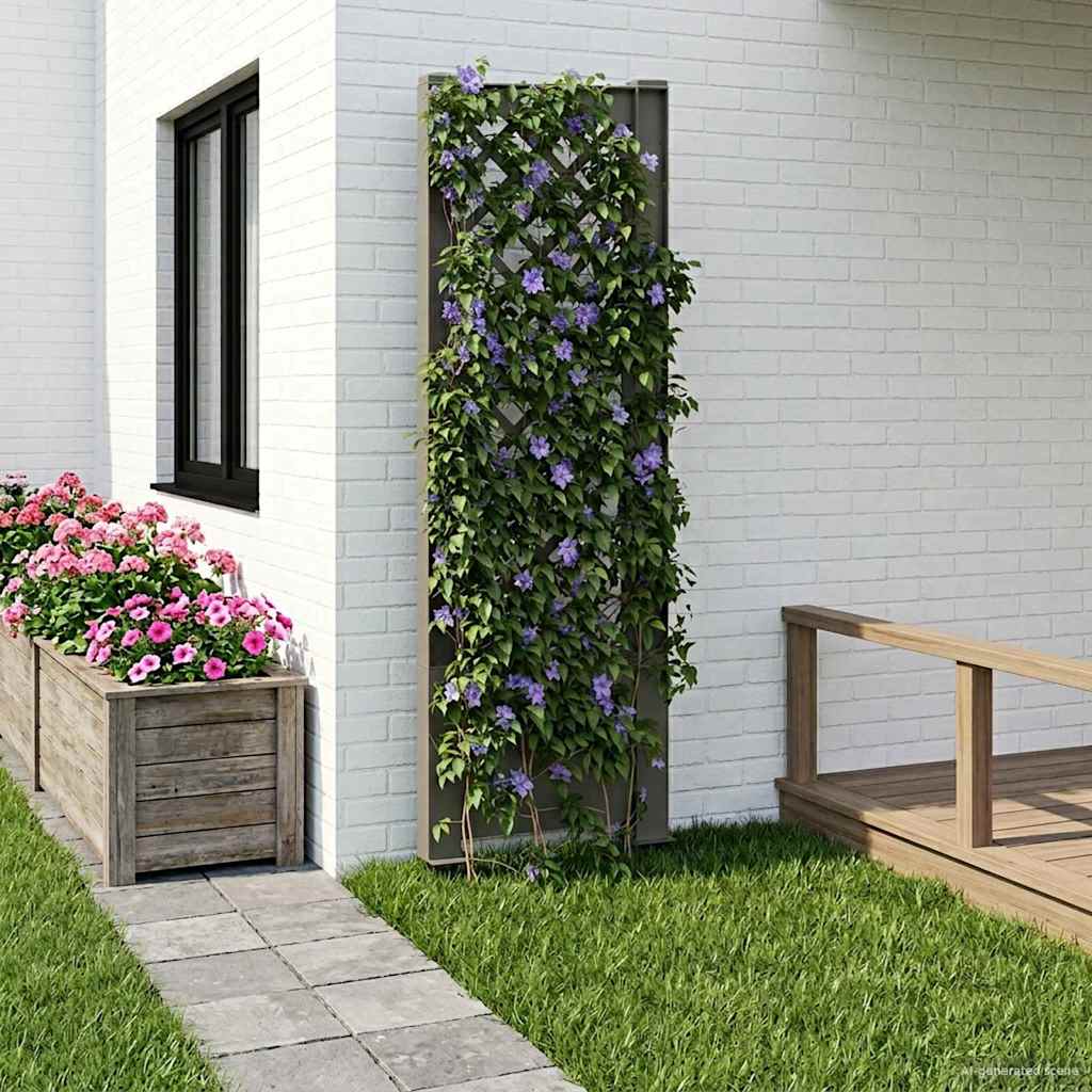 White trellising with spike 43 x 6 x 165 cm PP