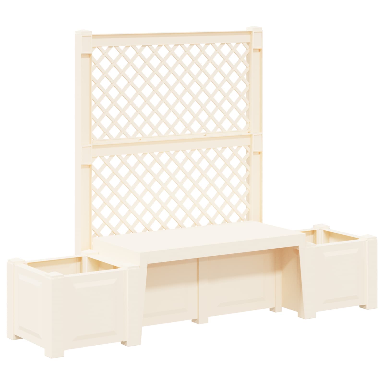 Banco de Jardín Kopenhagen Blanco 173 x 49 x 135,5 cm PP