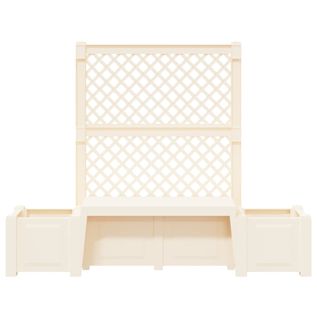 Banco de Jardín Kopenhagen Blanco 173 x 49 x 135,5 cm PP