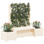 Banco de Jardín Kopenhagen Blanco 173 x 49 x 135,5 cm PP