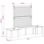 Banco de Jardín Kopenhagen Blanco 173 x 49 x 135,5 cm PP