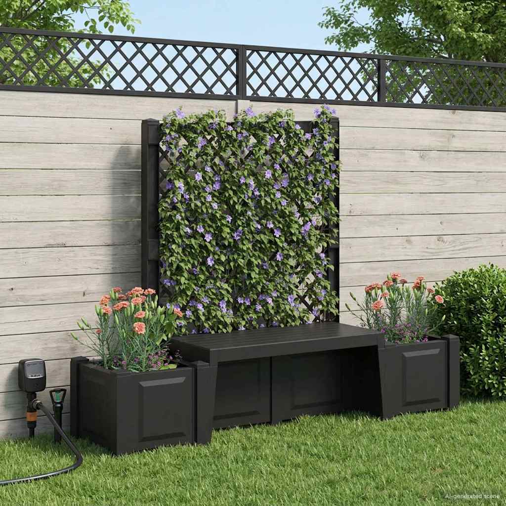 Banco de Jardín Kopenhagen Blanco 173 x 49 x 135,5 cm PP