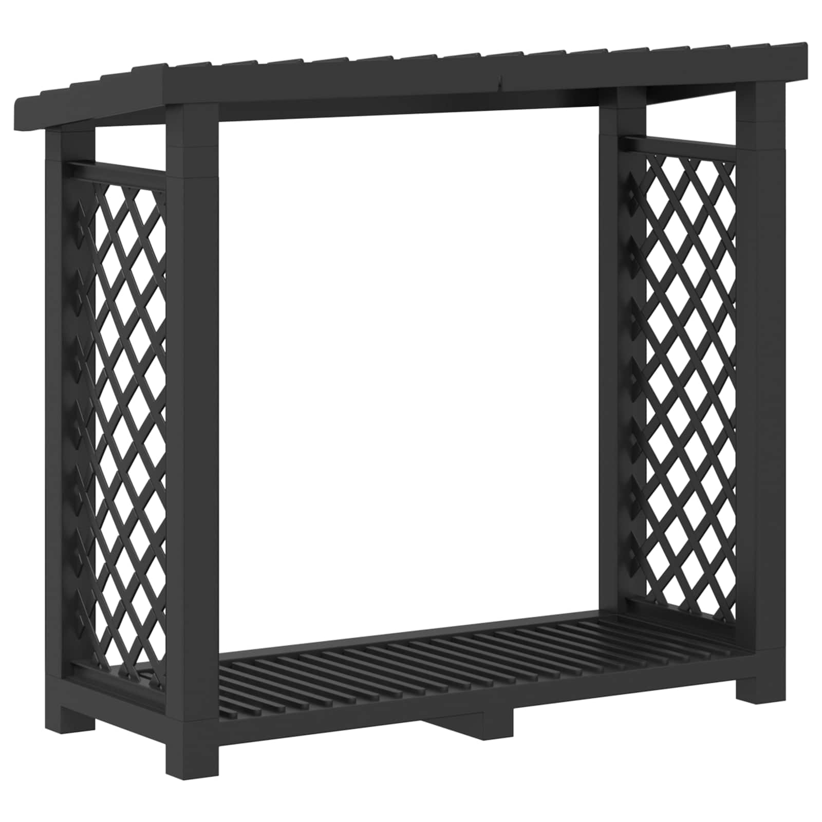 Estante para leña Gris antracita 114 x 46 x 101 cm PP