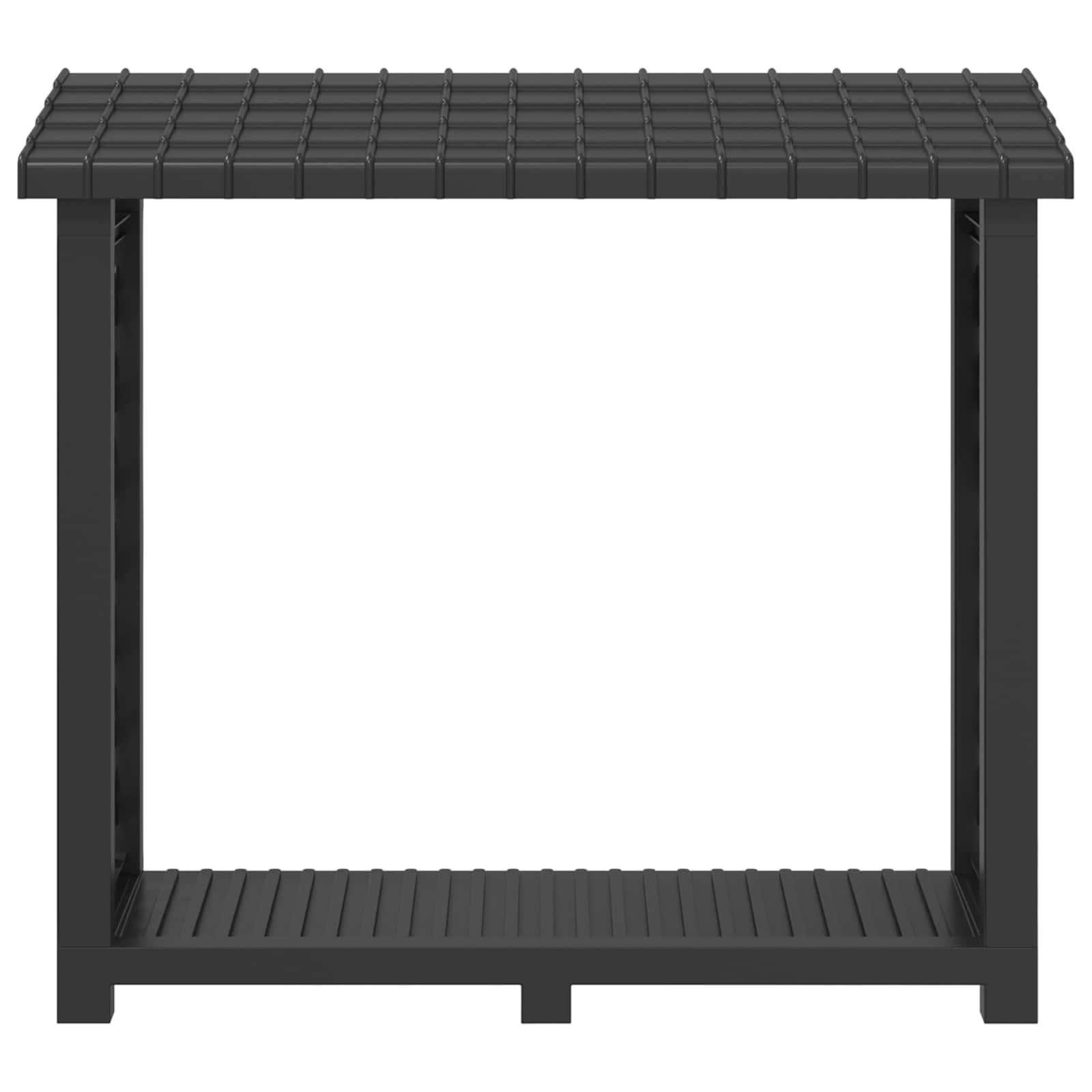 Estante para leña Gris antracita 114 x 46 x 101 cm PP