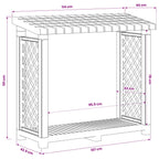 Estante para leña Gris antracita 114 x 46 x 101 cm PP
