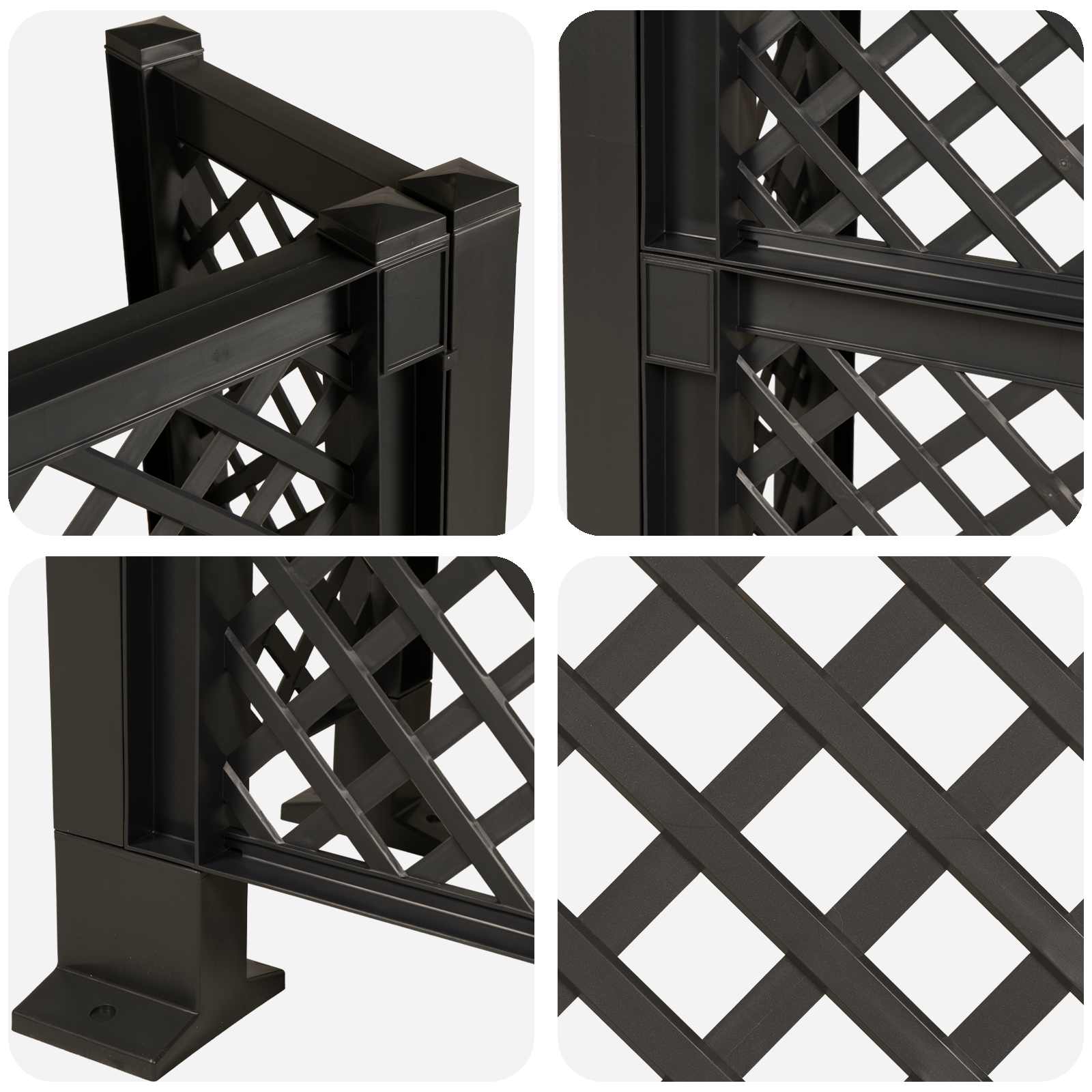 Enrejado de cubo de basura Gris antracita 123 x 47 x 114 cm PP
