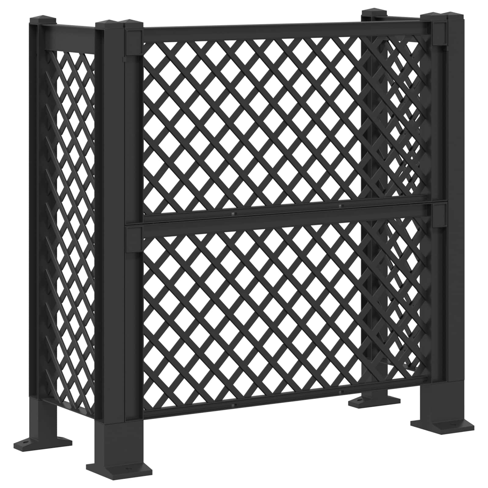 Enrejado de cubo de basura Gris antracita 123 x 47 x 114 cm PP