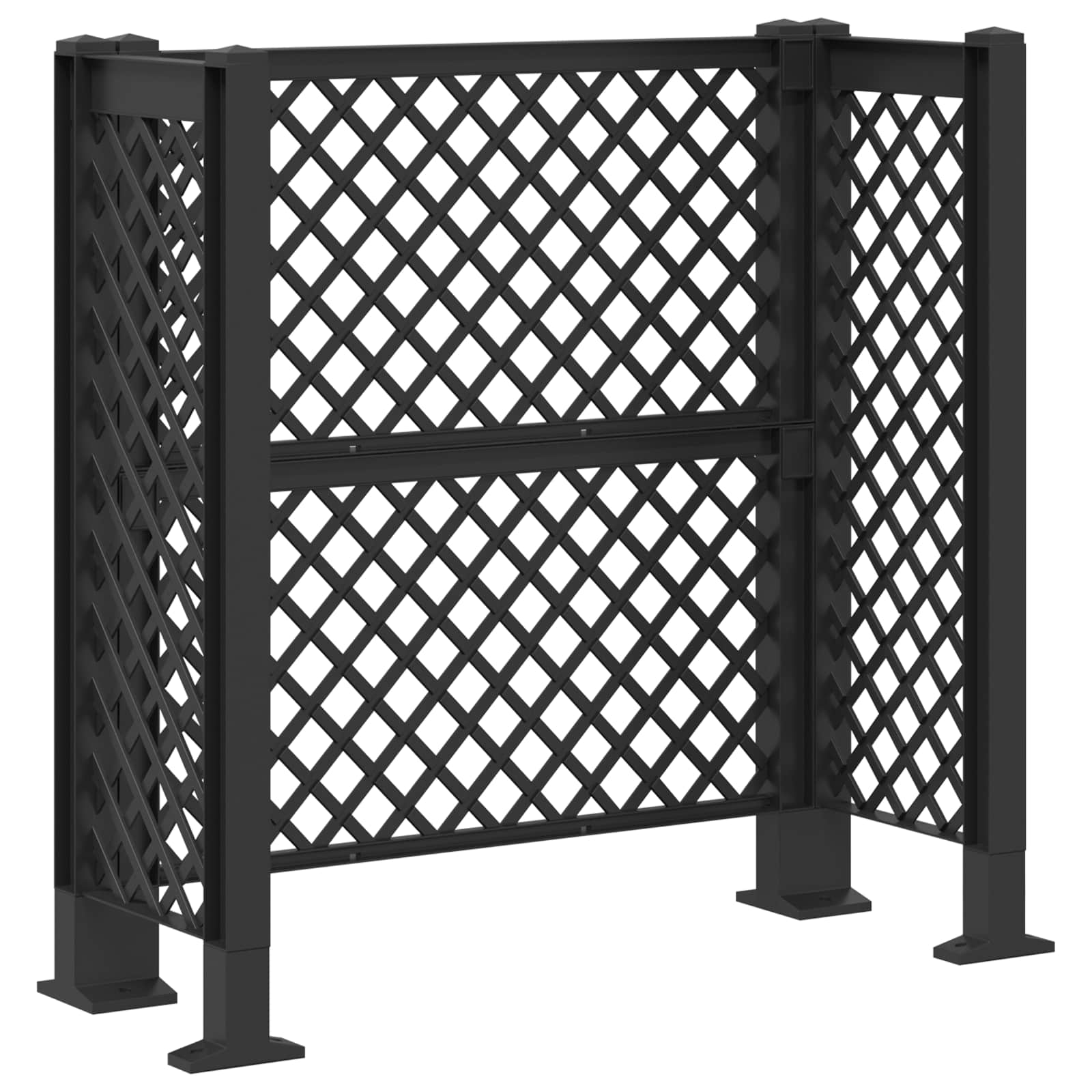 Enrejado de cubo de basura Gris antracita 123 x 47 x 114 cm PP
