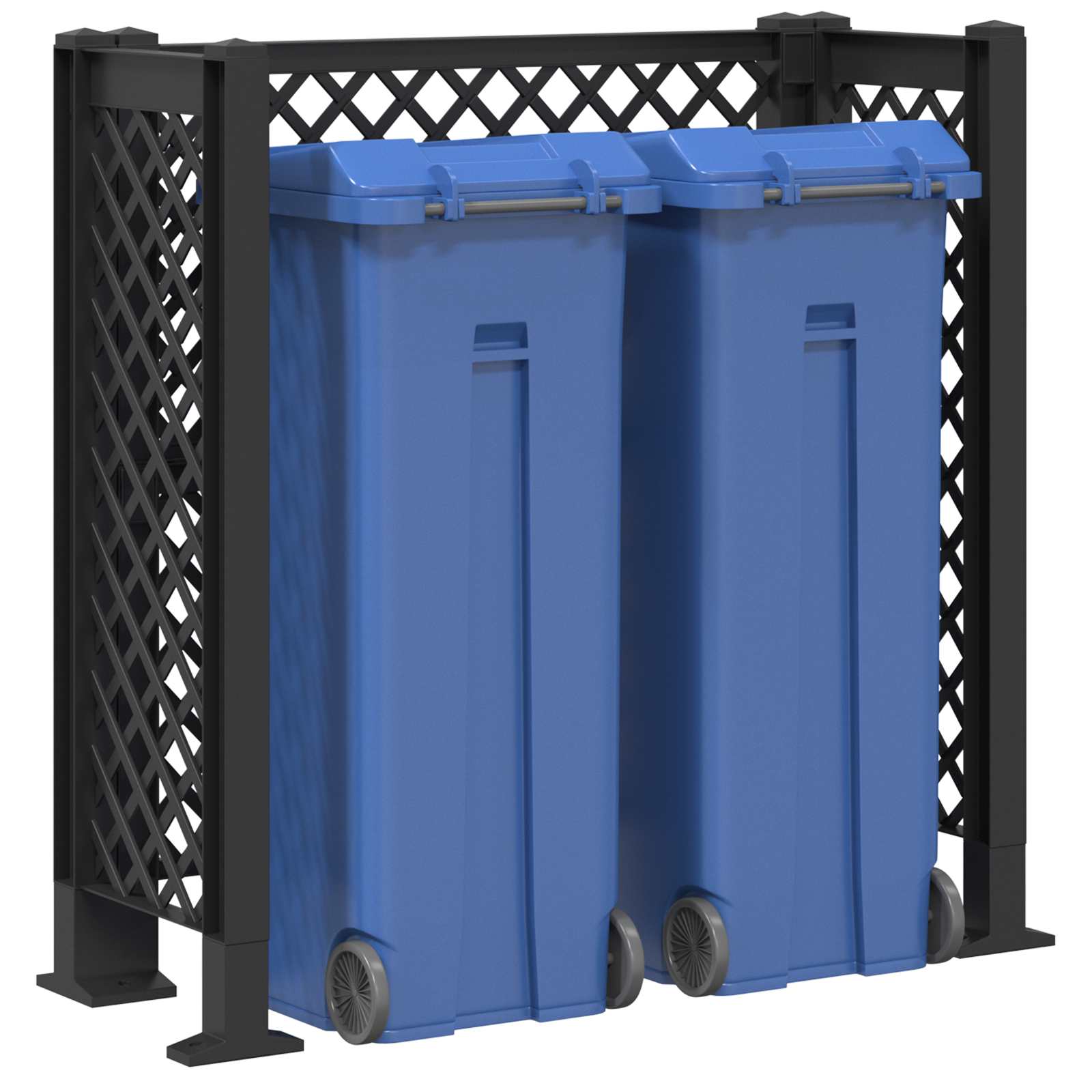Enrejado de cubo de basura Gris antracita 123 x 47 x 114 cm PP