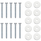 Ancla de tierra 10 pcs Plateado Ø10 x 60 cm Metal galvanizado