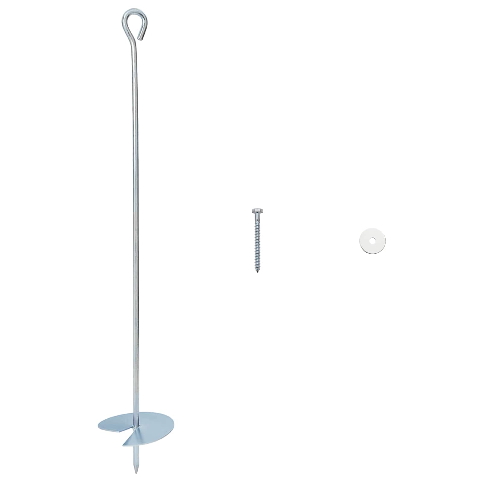 Ancla de tierra 10 pcs Plateado Ø10 x 60 cm Metal galvanizado