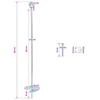 Ancla de tierra 10 pcs Plateado Ø10 x 60 cm Metal galvanizado