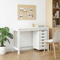Conjunto de Secretária e Armário com Rodas MOSS 2 pçs Branco