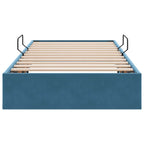 Estructura de Cama Ottoman Azul Oscuro 100 x 200 cm Terciopelo