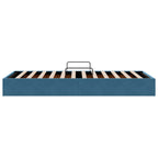 Estructura de Cama Ottoman Azul Oscuro 100 x 200 cm Terciopelo