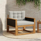 Sofá intermedio de exterior Madera de Acacia Sólida Blanco