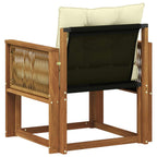 Sofá intermedio de exterior Madera maciza de acacia y textileno