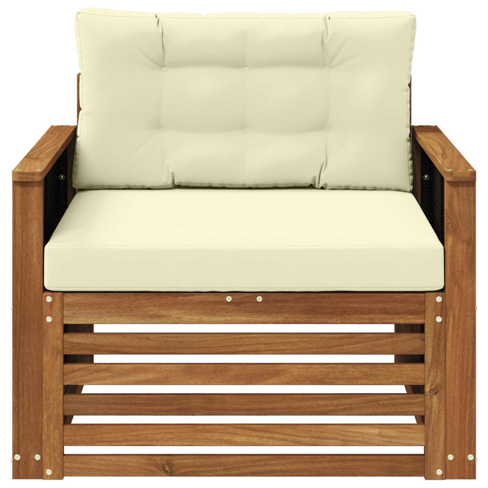 Sofá intermedio de exterior Madera de Acacia Sólida Natural