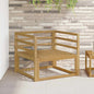 Solid Acacia Wood Outdoor Mid-sectional Sofa White