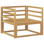 Sofá intermedio de exterior Madera de Acacia Sólida Blanco