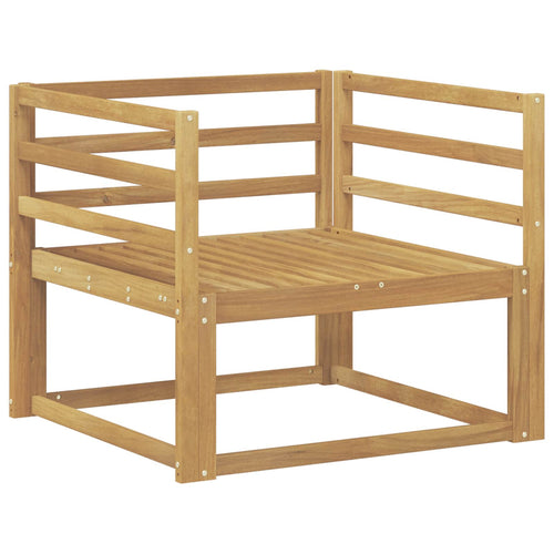 Sofá intermedio de exterior Madera de Acacia Sólida Blanco