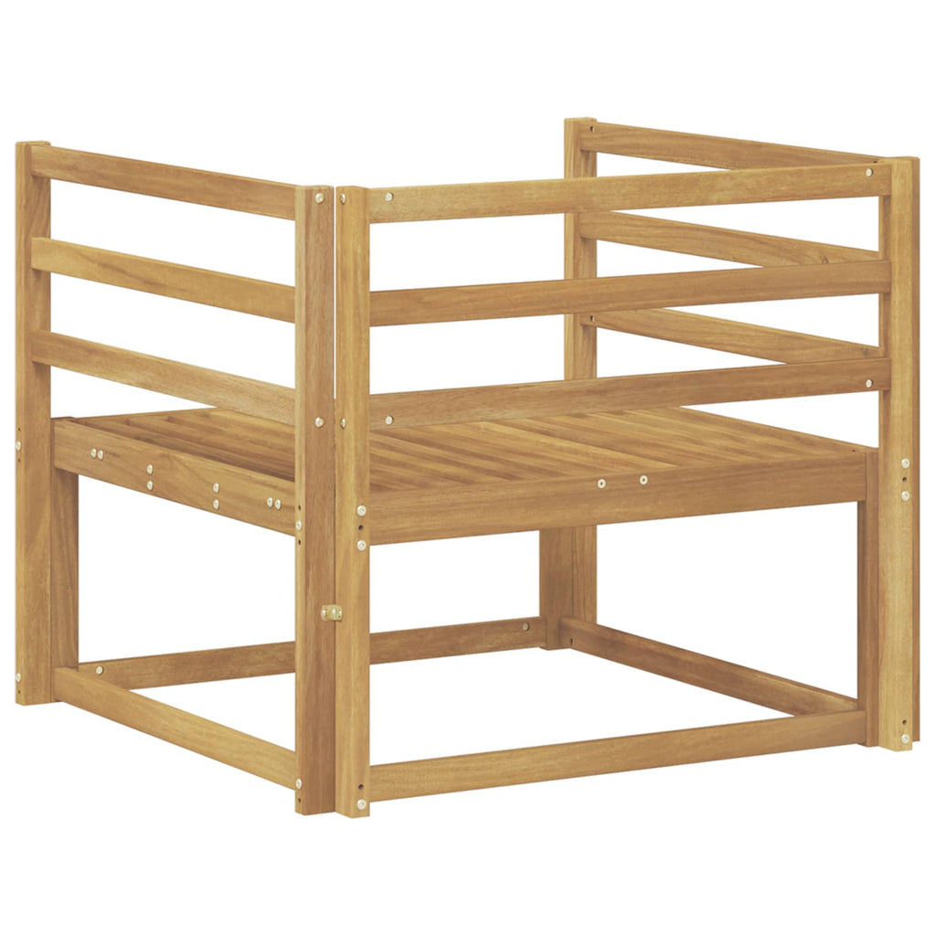 Sofá intermedio de exterior Madera de Acacia Sólida Blanco