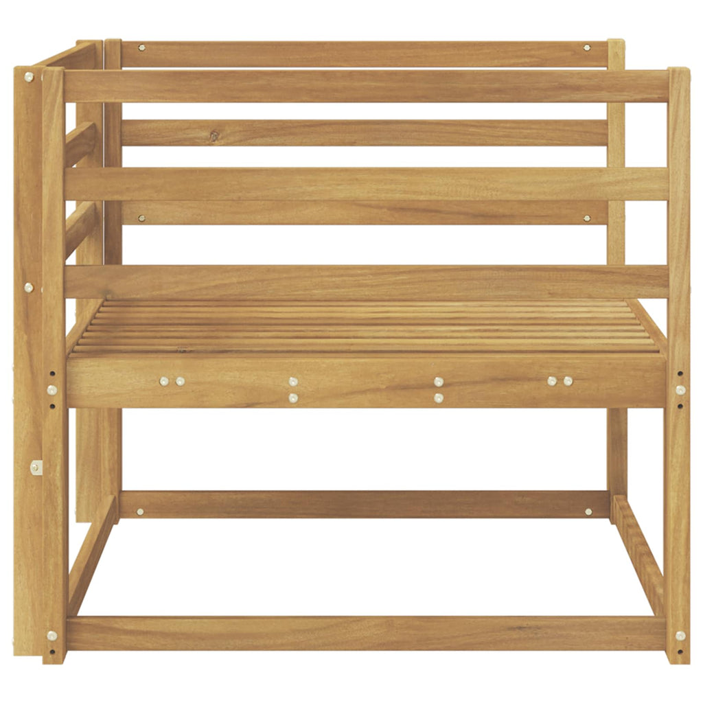 Sofá intermedio de exterior Madera de Acacia Sólida Blanco