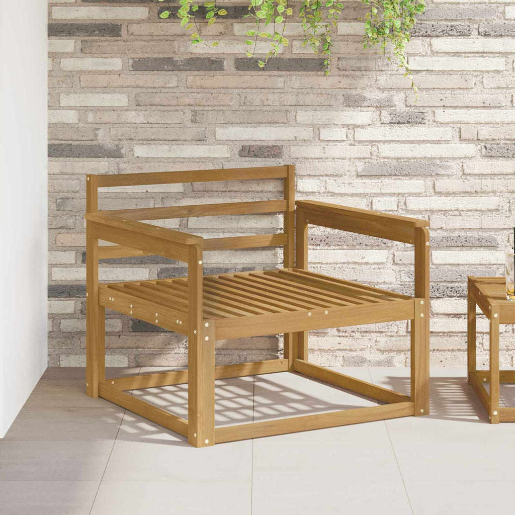 Sofá intermedio de exterior Madera de Acacia Sólida Blanco