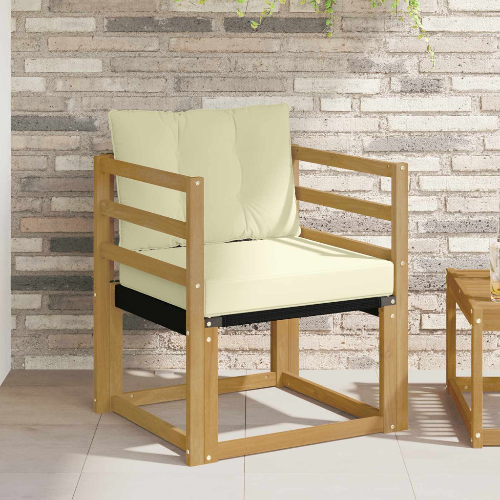 Sofá de exterior Madera maciza de acacia y textileno