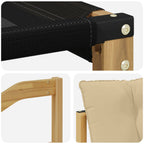 Sofá de exterior Madera de Acacia Sólida Blanco y beige