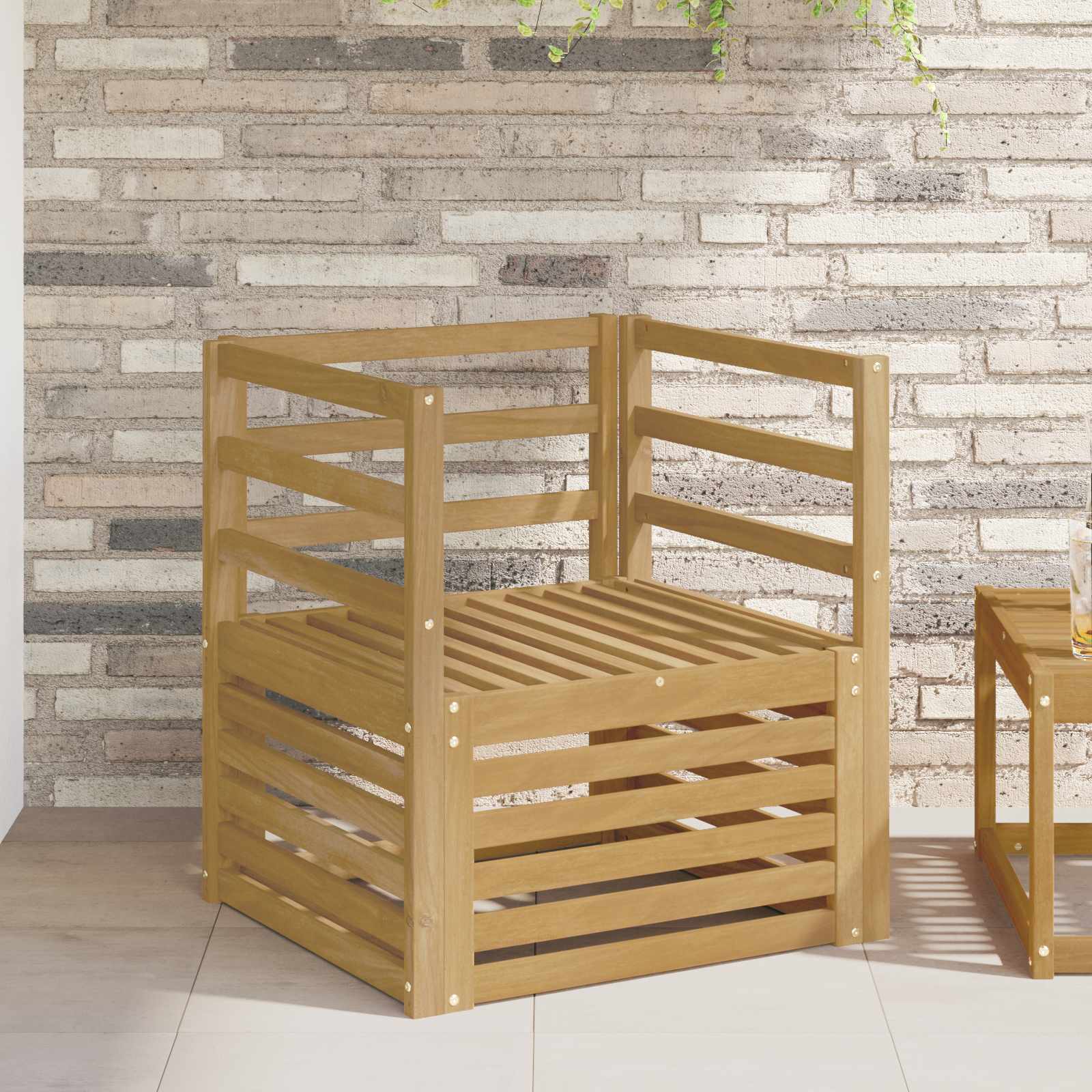 Conjunto de sofás de exterior Poliéster Blanco