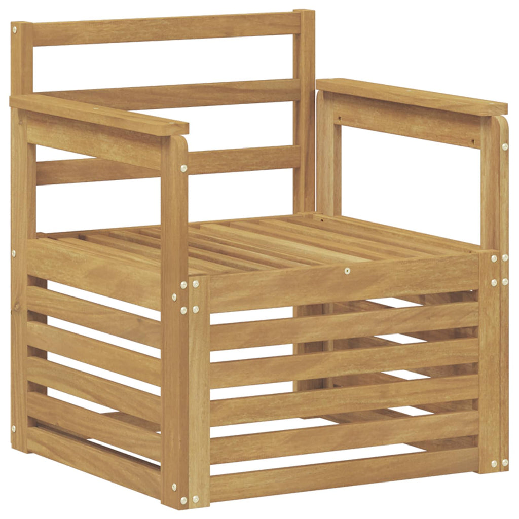 2 Pieza Conjunto de sofás de exterior Madera de Acacia Sólida