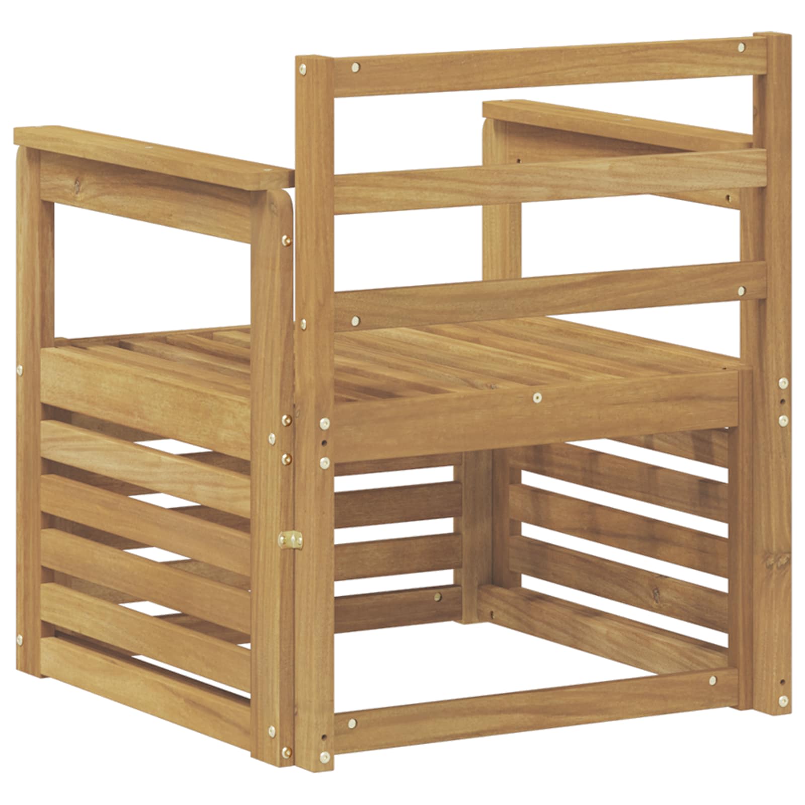 2 Pieza Conjunto de sofás de exterior Madera de Acacia Sólida
