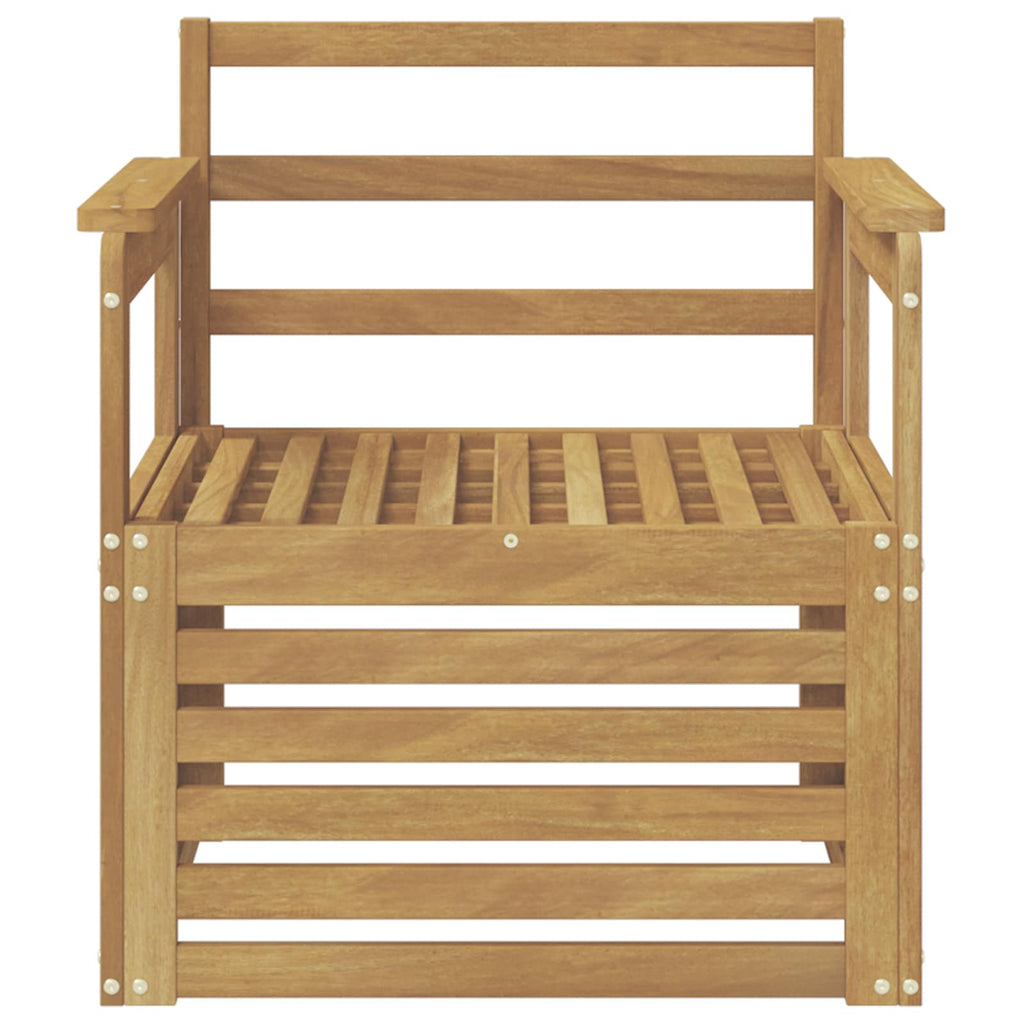 2 Pieza Conjunto de sofás de exterior Madera de Acacia Sólida