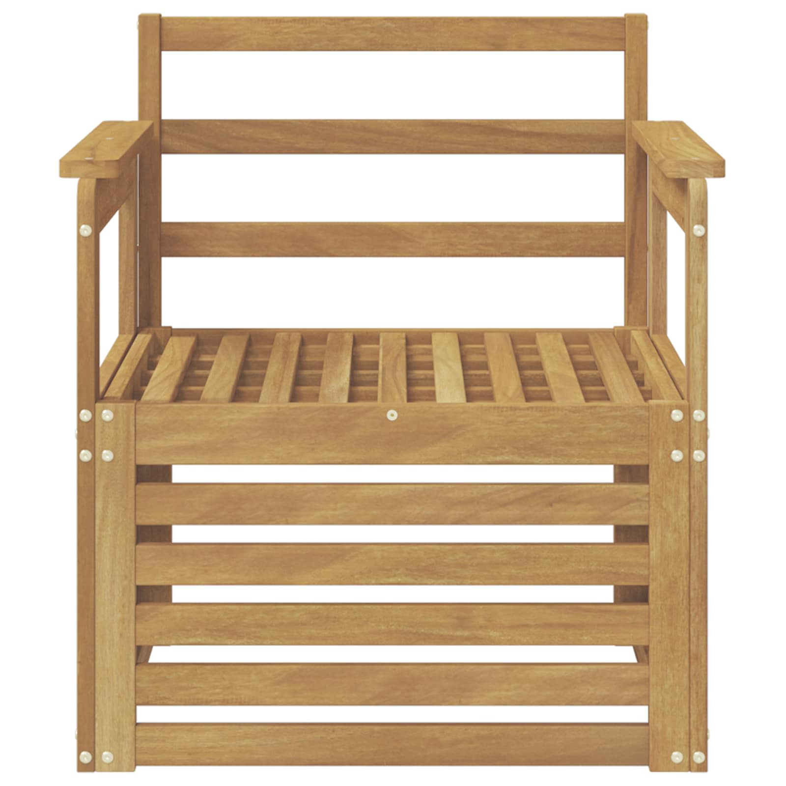 2 Pieza Conjunto de sofás de exterior Madera de Acacia Sólida
