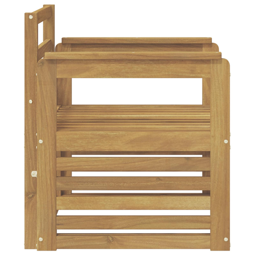 2 Pieza Conjunto de sofás de exterior Madera de Acacia Sólida