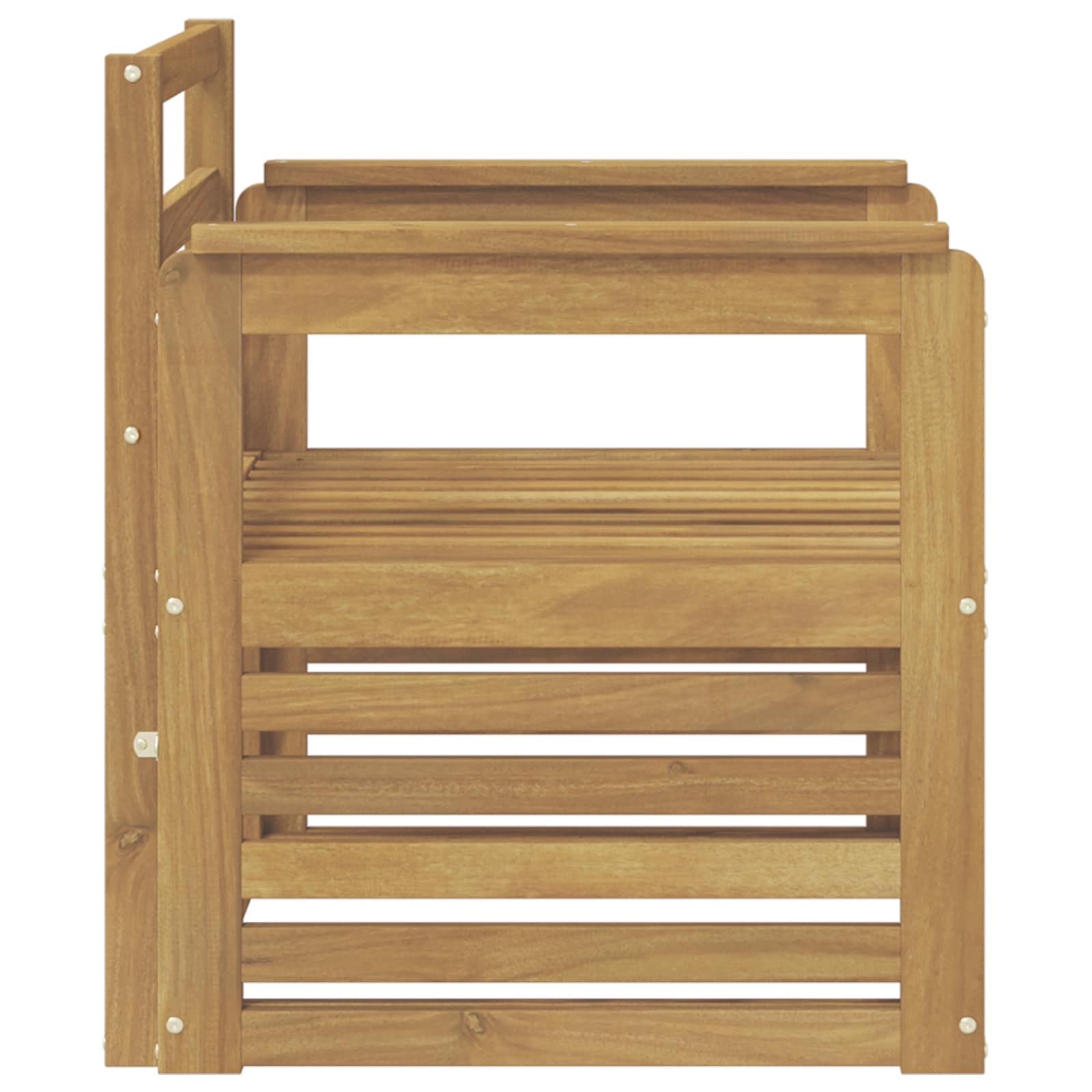 2 Pieza Conjunto de sofás de exterior Madera de Acacia Sólida