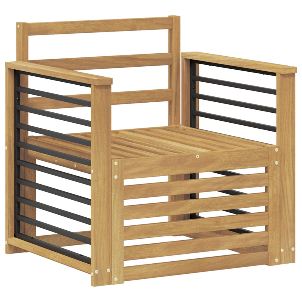 Conjunto de sofás de exterior Madera de Acacia Sólida Blanco