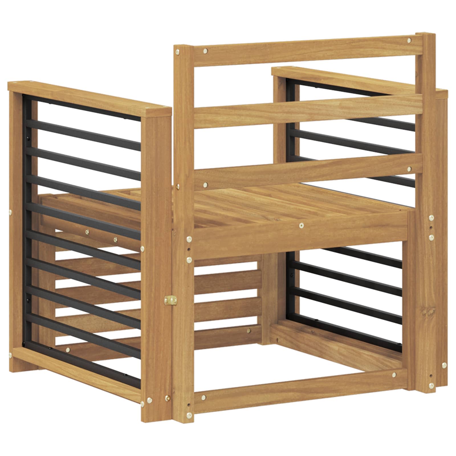 Conjunto de sofás de exterior Madera de Acacia Sólida Blanco