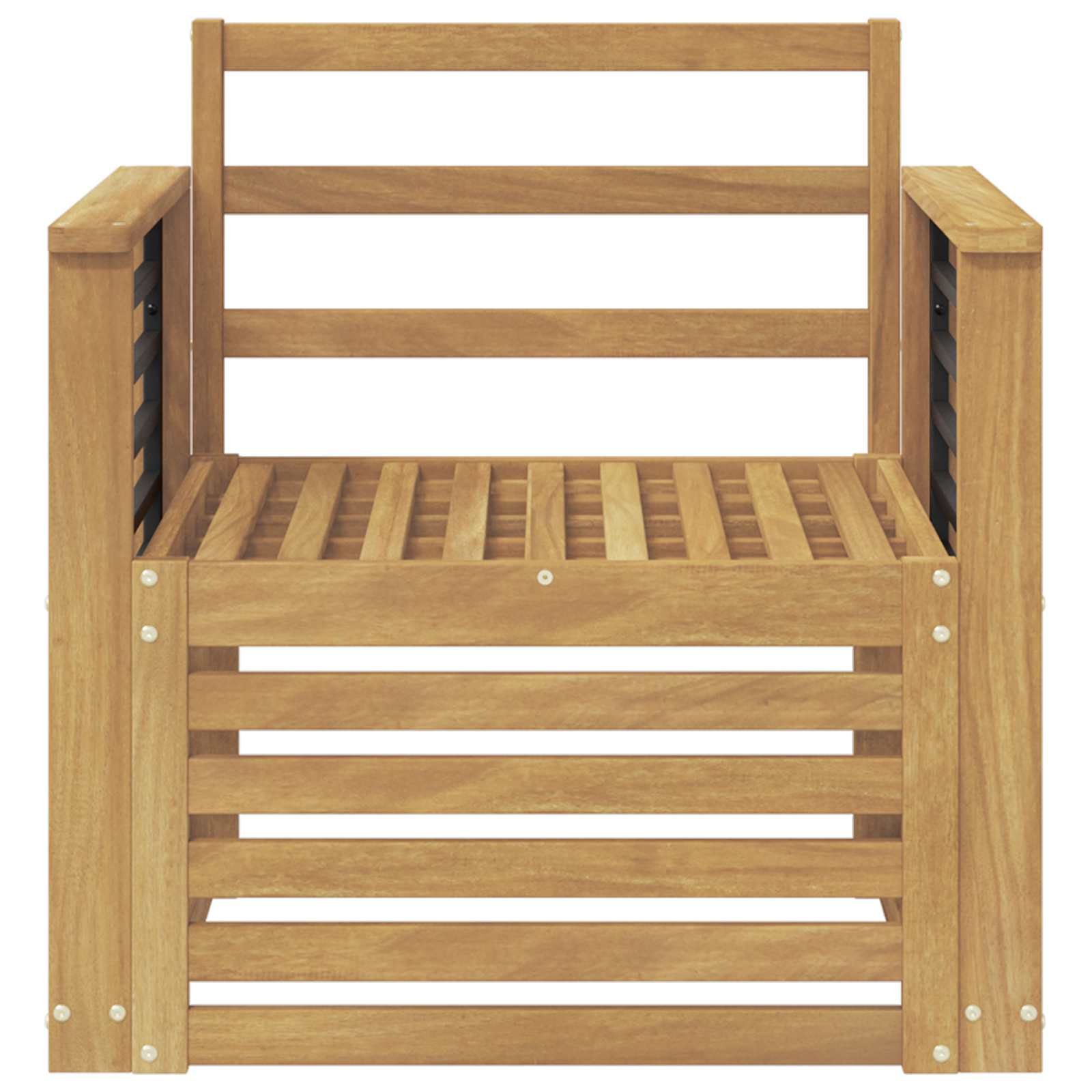 Conjunto de sofás de exterior Madera de Acacia Sólida Blanco