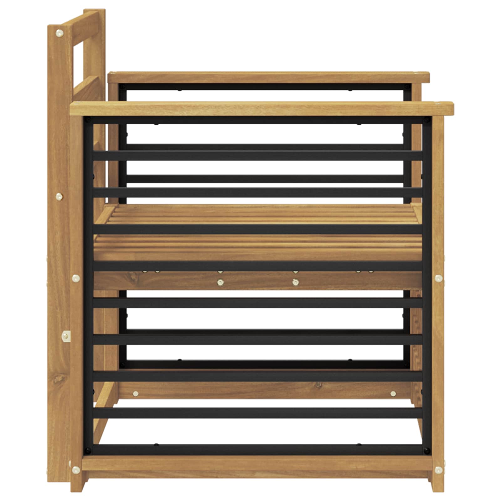 Conjunto de sofás de exterior Madera de Acacia Sólida Blanco